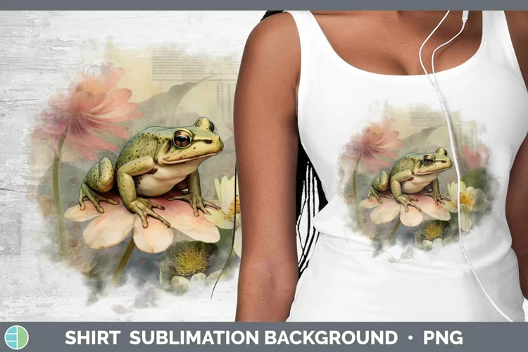 Vintage Farm Bullfrog Shirt Sublimation Sublimation Backgrou
