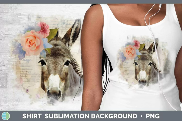 Vintage Farm Donkey Shirt Sublimation Sublimation Background