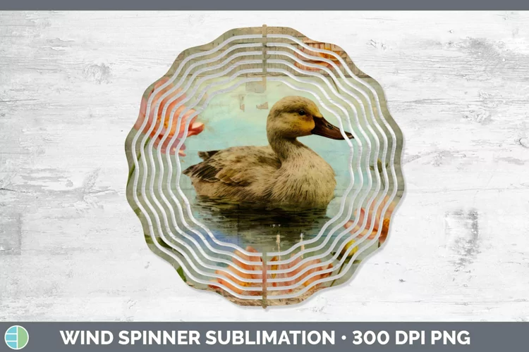 Vintage Farm Duck Wind Spinner Sublimation Spinner Designs