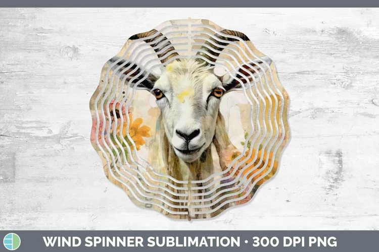 Vintage Farm Goat Wind Spinner Sublimation Spinner Designs