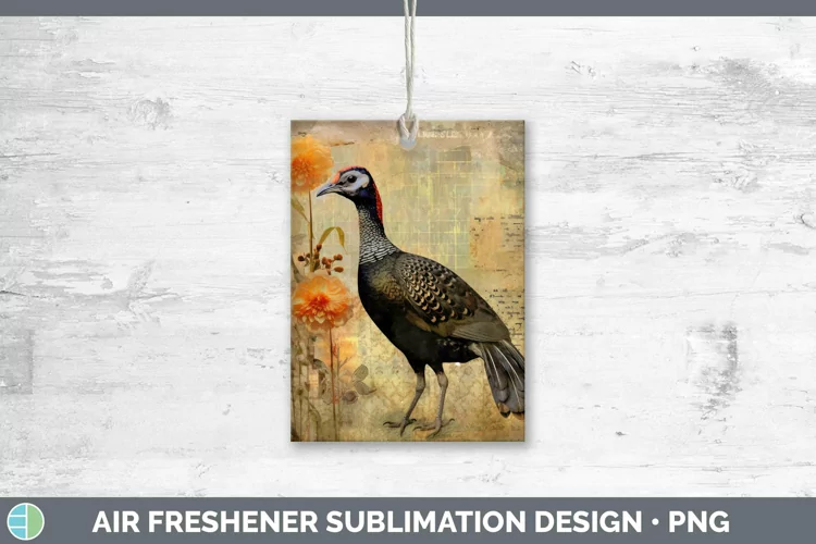 Vintage Farm Guinea Hen Air Freshener Sublimation Car Freshe