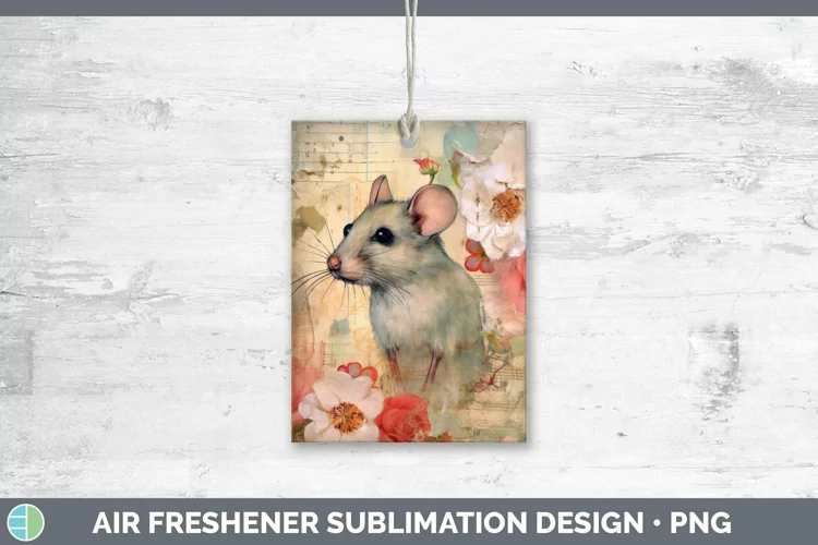 Vintage Farm Mouse Air Freshener Sublimation Car Freshener D