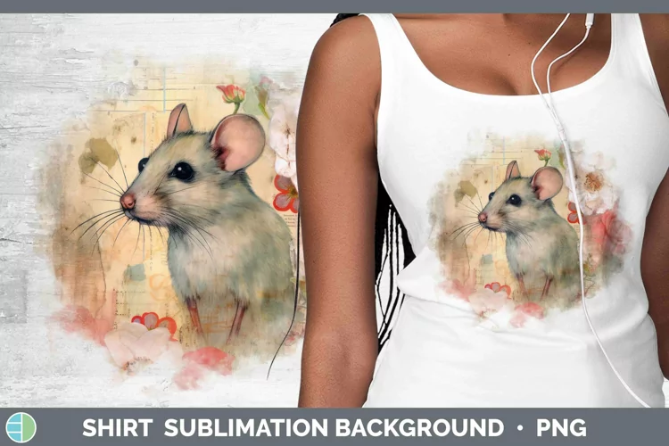 Vintage Farm Mouse Shirt Sublimation Sublimation Background