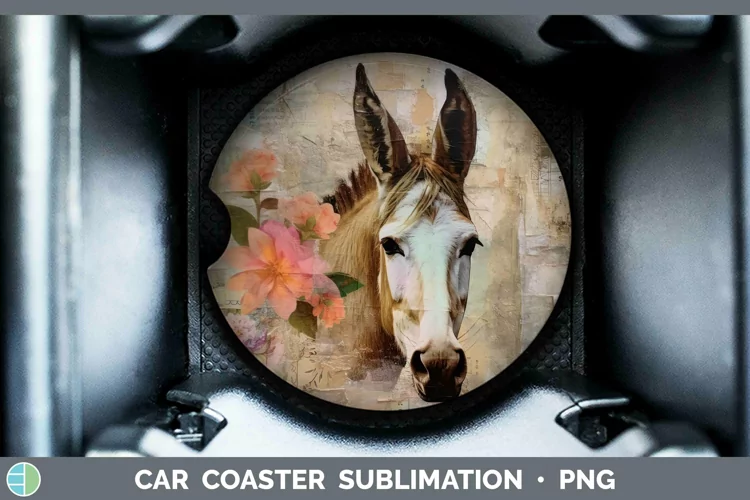 Vintage Farm Mule Car Coaster Sublimation Coaster Designs