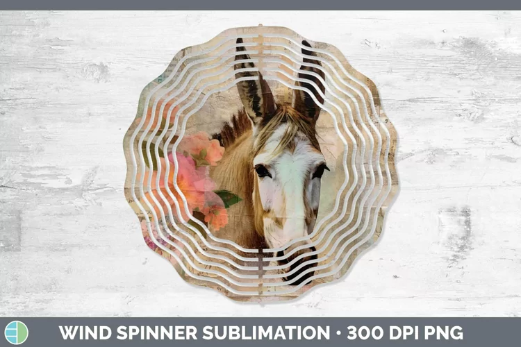 Vintage Farm Mule Wind Spinner Sublimation Spinner Designs