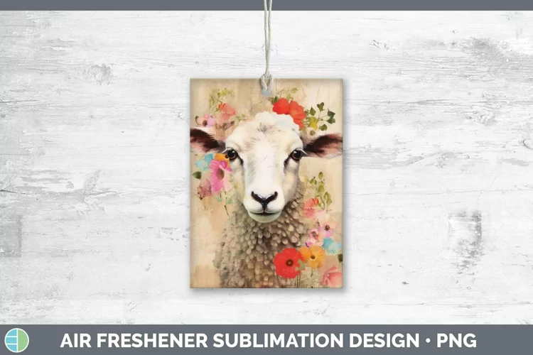 Vintage Farm Sheep Air Freshener Sublimation Car Freshener D