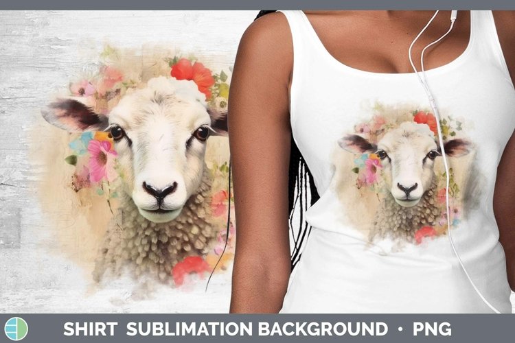Vintage Farm Sheep Shirt Sublimation Sublimation Background