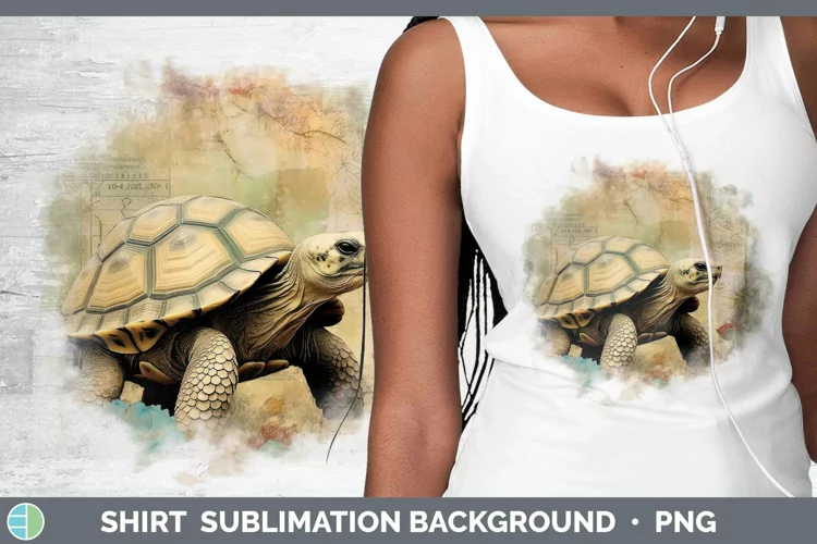 Vintage Farm Tortoise Shirt Sublimation Sublimation Backgrou