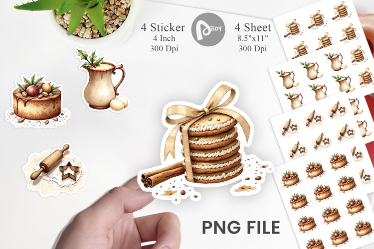 Vintage Farmhouse Christmas Sticker