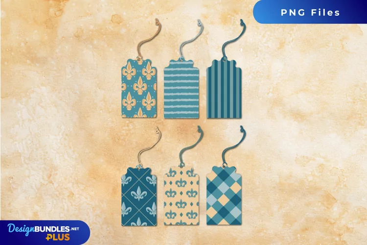 Vintage Fleur De Lis Seamless Pattern Tag