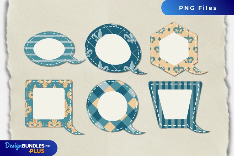 Vintage Fleur De Lis - Scrapbooking Speech Bubble