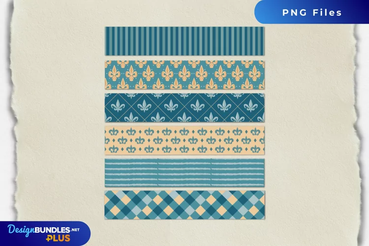 Vintage Fleur De Lis Seamless Pattern Stripe