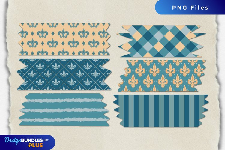 Vintage Fleur De Lis Seamless Pattern Tape example image 1