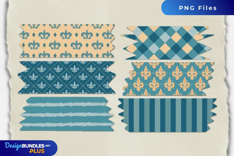 Vintage Fleur De Lis Seamless Pattern Tape