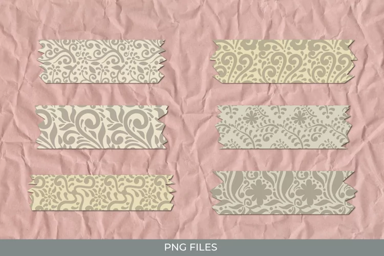 Vintage Floral Ornamental Patterned Tape