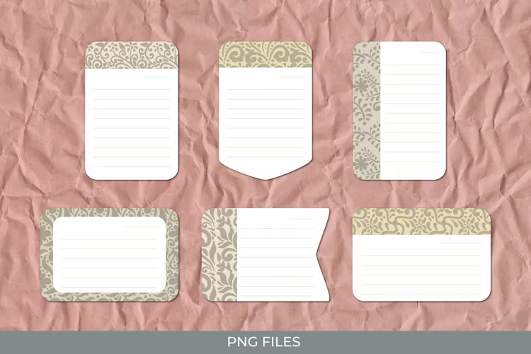 Vintage Floral Ornamental Shaped Journaling Area