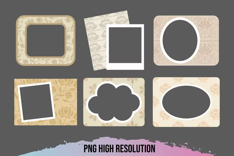 Vintage Floral Pattern Frames