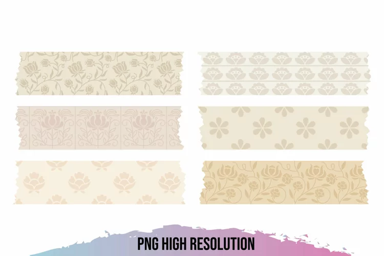 Vintage Floral Pattern Tape