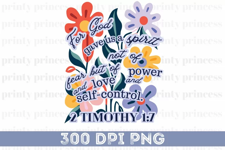 Scripture png, Christian Floral Sublimation PNG file
