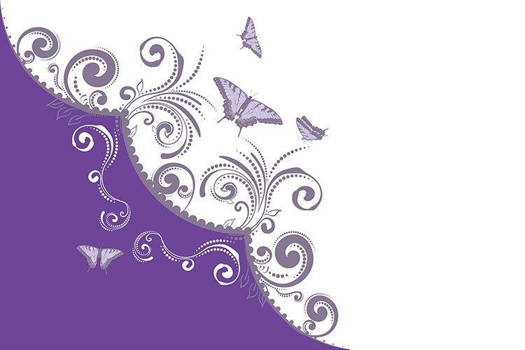 Vintage Floral with Butterflies