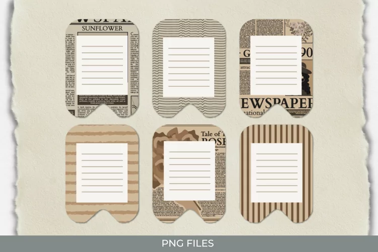 Vintage Flower Newspaper Seamless Pattern