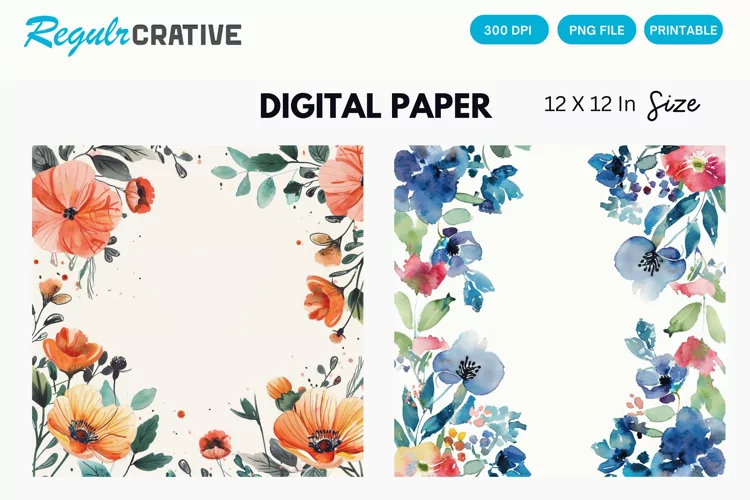 Vintage Flower Digital Paper