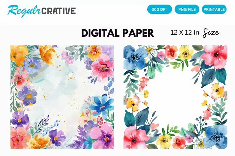 Vintage Flower Digital Paper