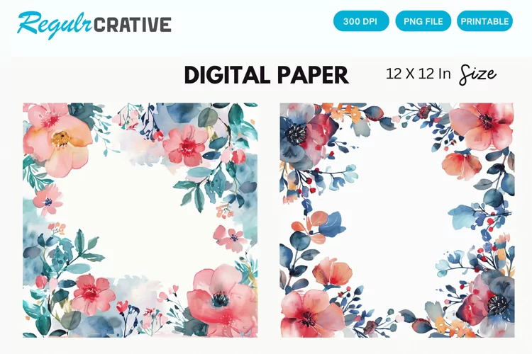 Vintage Flower Digital Paper