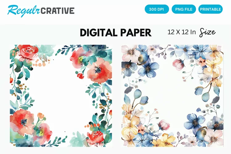 Vintage Flower Digital Paper