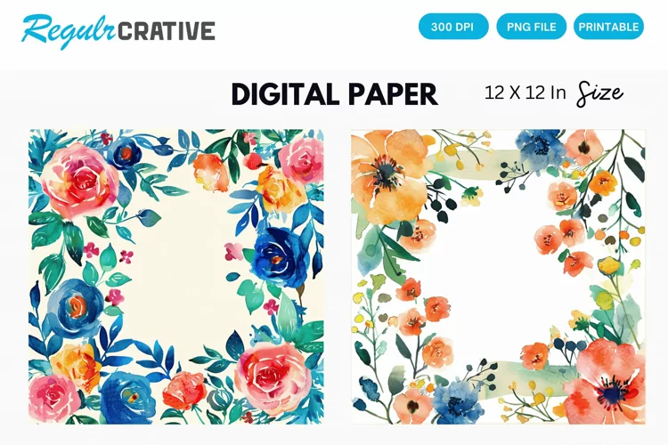 Vintage Flower Digital Paper