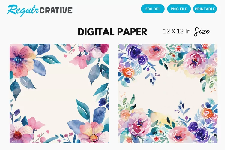 Vintage Flower Digital Paper