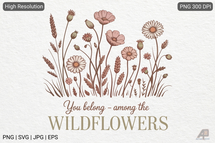 Boho Retro Flowers Inspirational Quotes