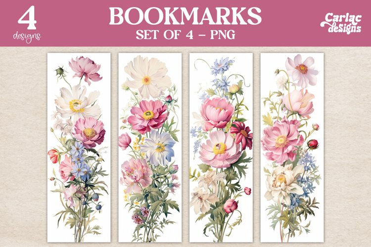 Vintage Flowers Bookmarks