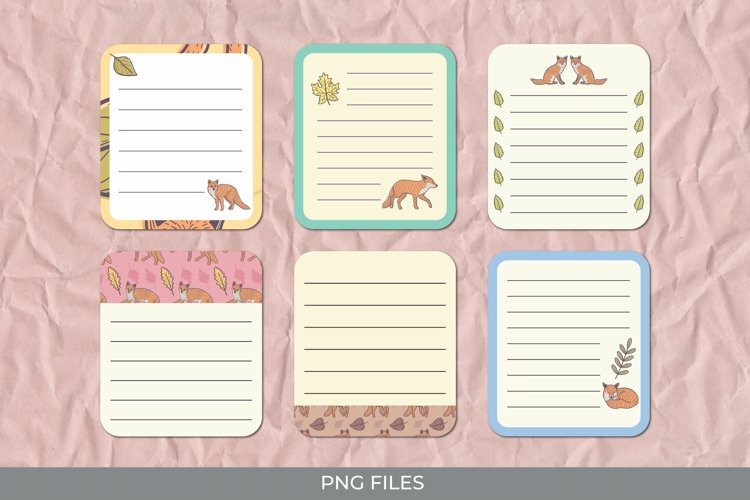Vintage Fox Seamless Pattern Shaped Journaling Area
