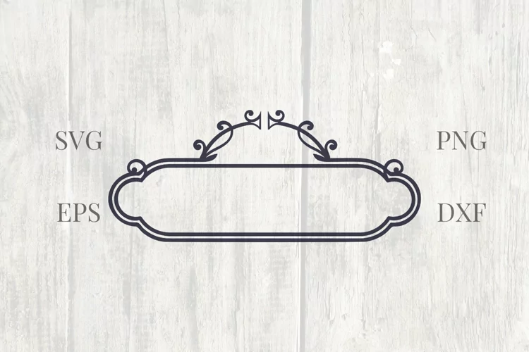 Vintage Geometric Horizontal Frame SVG