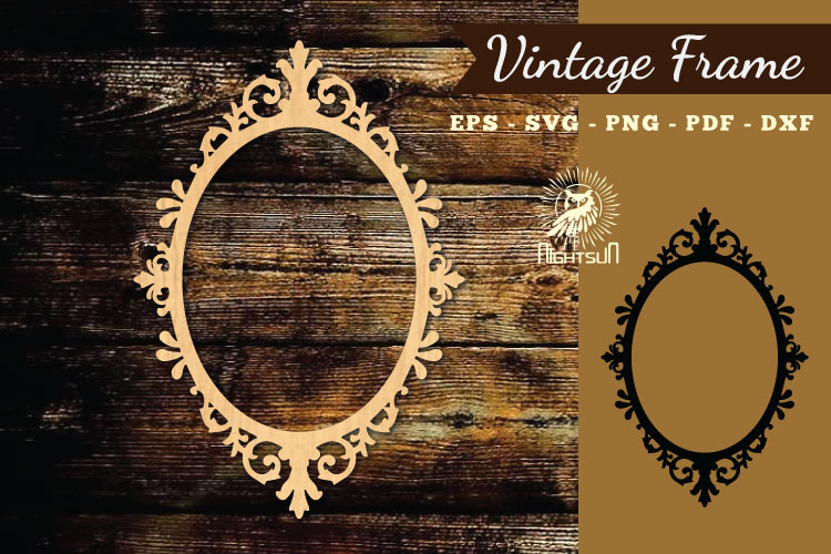 Vintage Frame Lasercut SVG