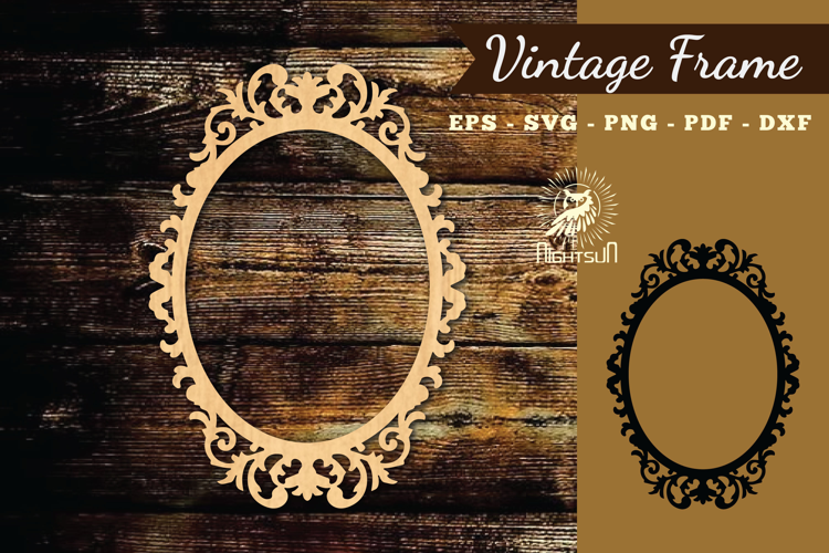 Vintage Frame Lasercut SVG