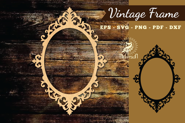 Vintage Frame Lasercut SVG