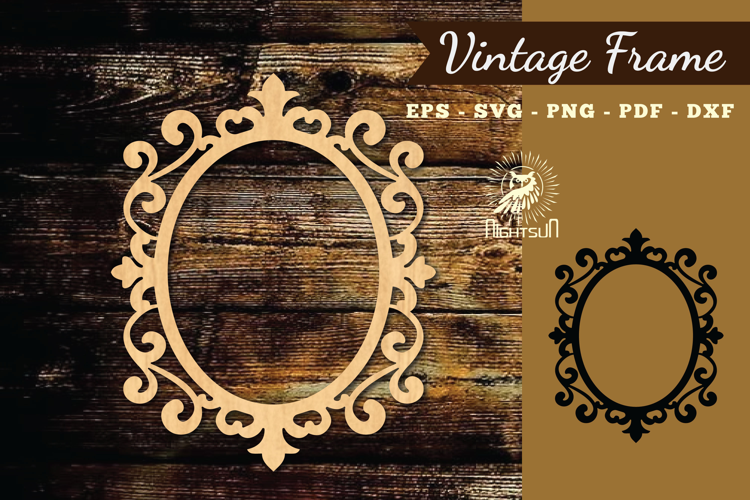 Vintage Frame Lasercut SVG