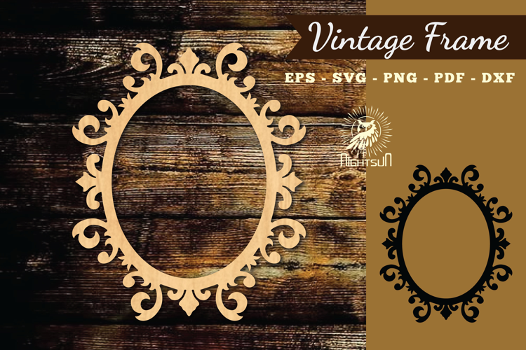 Vintage Frame Lasercut SVG