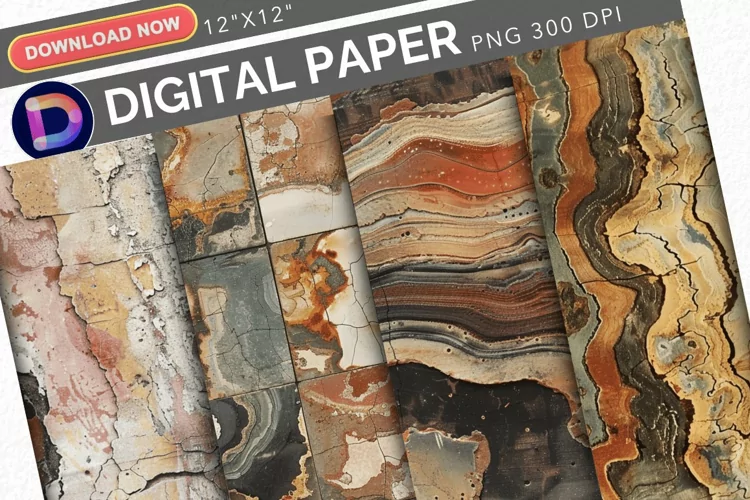 Vintage Geological Digital Paper