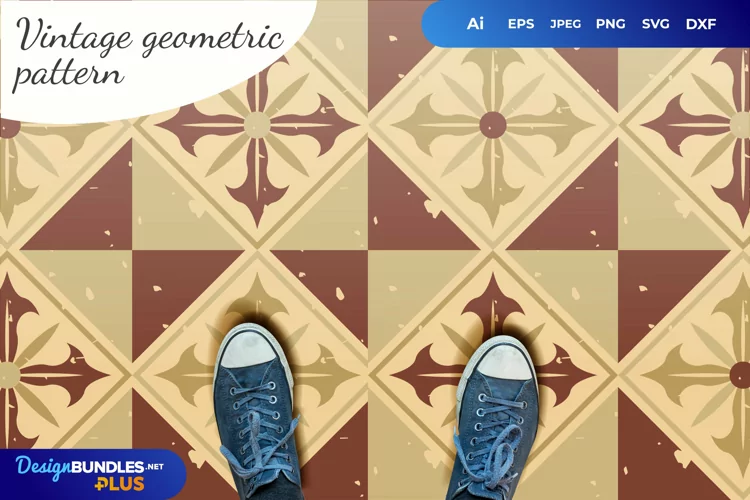 Vintage Geometric Pattern Background