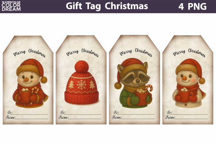 Christmas Gift Tags | Junk Journal Card