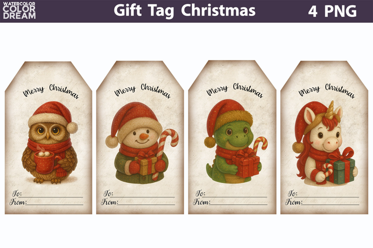 Christmas Gift Tags | Junk Journal Card