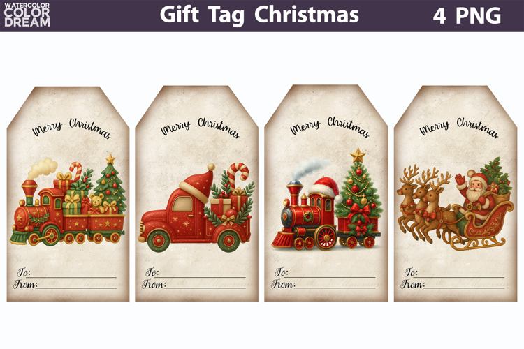 Christmas Gift Tags | Junk Journal Card