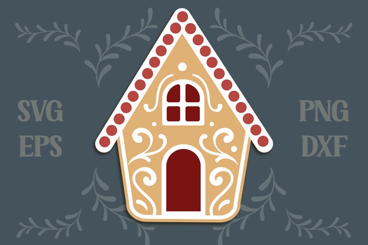 vintage gingerbread house SVG