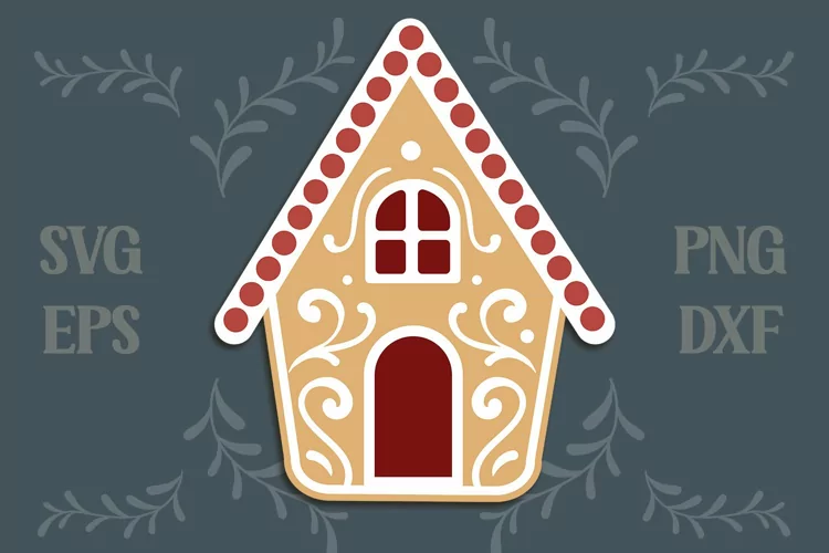 Vintage Gingerbread House SVG