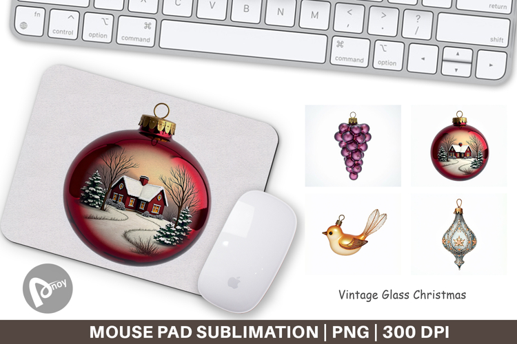 Glass Ornaments Mouse Pad