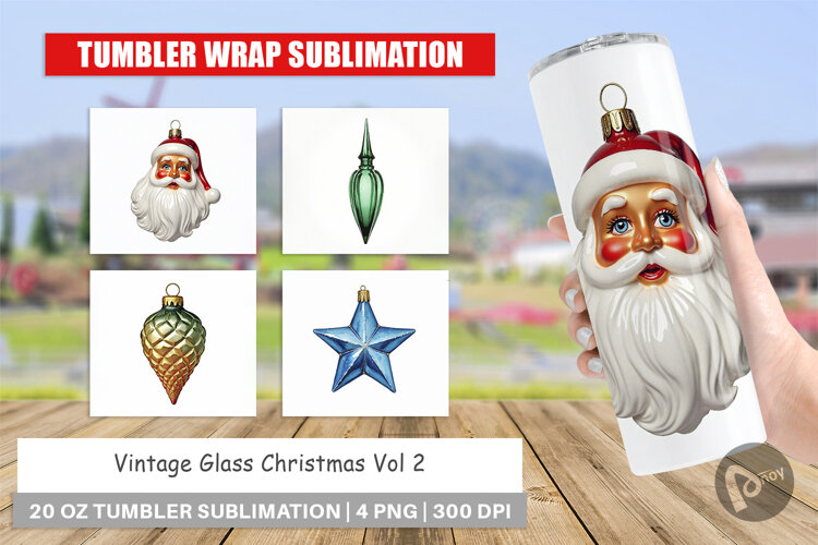 Glass Christmas Ornaments Tumbler example image 1