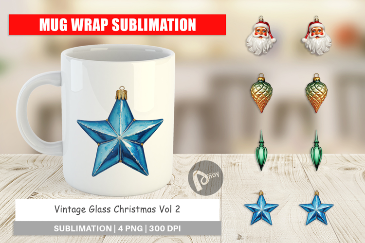 Glass Christmas Ornaments Mug Wrap